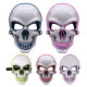Halloween Skeleton Mask LED Scary EL-Wire Mask Light Up Festival Cosplay Costume Supplies Party Mask - Orange