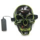 Halloween LED Mask Skull Glowing Mask Cold Light Mask Party EL Mask Light Up Masks Glow In Dark - Orange
