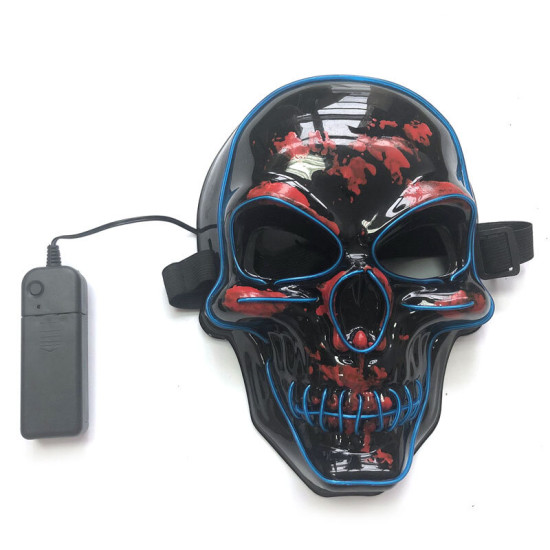 Halloween LED Mask Skull Glowing Mask Cold Light Mask Party EL Mask Light Up Masks Glow In Dark - Orange