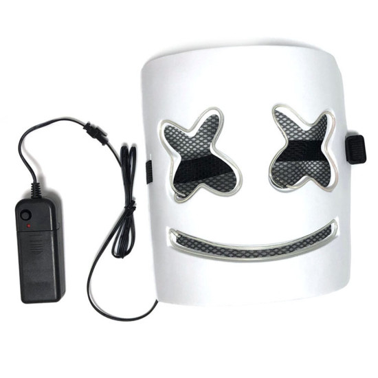 DJ Marshmallo LED Mask Luminous Helmet DIY Bar Music Party Masks Cosplay Props - Orange