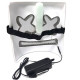 DJ Marshmallo LED Mask Luminous Helmet DIY Bar Music Party Masks Cosplay Props - Orange