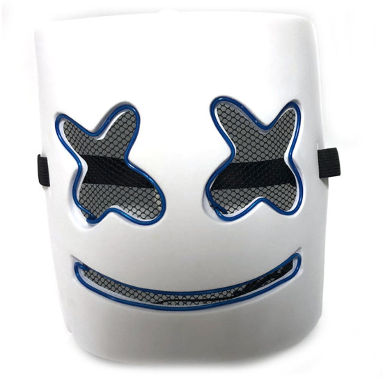 DJ Marshmallo LED Mask Luminous Helmet DIY Bar Music Party Masks Cosplay Props - Orange