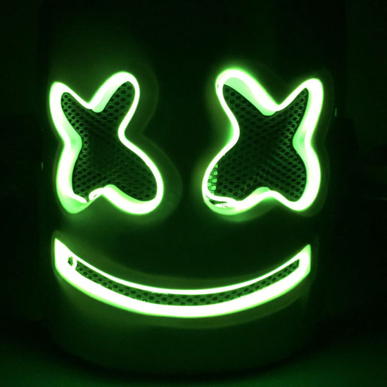 DJ Marshmallo LED Mask Luminous Helmet DIY Bar Music Party Masks Cosplay Props - Orange
