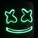 DJ Marshmallo LED Mask Luminous Helmet DIY Bar Music Party Masks Cosplay Props - Orange