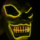 New Clown El Cold Light Glowing LED Fluorescent Mask Halloween Tricky Scary Spoof Horror Glowing Props -  Red