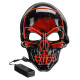 Halloween LED Mask Fluorescent Glowing Mask Cold Light Mask Party EL Mask Light Up Masks Glow In Dark -  Red