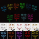 EL Wire 10 Colors Optional Glowing Mask for VENDETTA Halloween Cosplay Party Mask - Orange