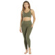 Strappy Back Sports Bra - Dark Olive