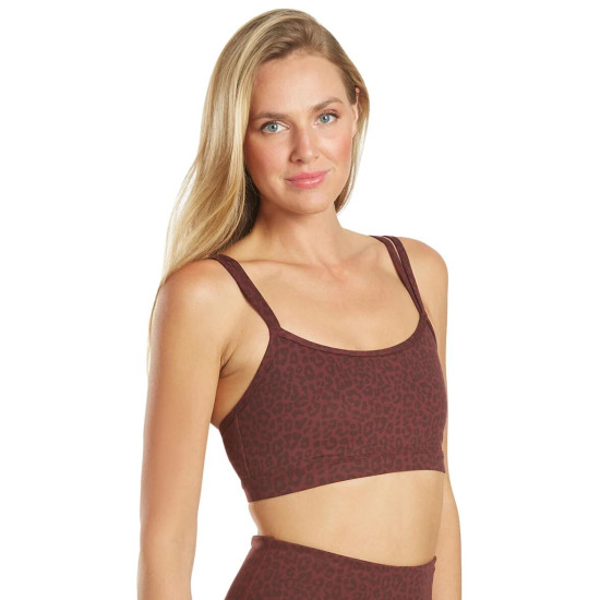 Wholesome Cheetah Sports Bra - Burgundy Cheetah