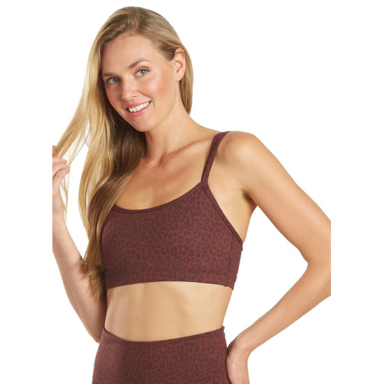Wholesome Cheetah Sports Bra - Burgundy Cheetah