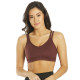 Radiant Cheetah Strappy Back Sports Bra - Burgundy Cheetah 