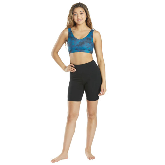 Tie Dye Embrace Thick Strap Sports Bra – Indigo