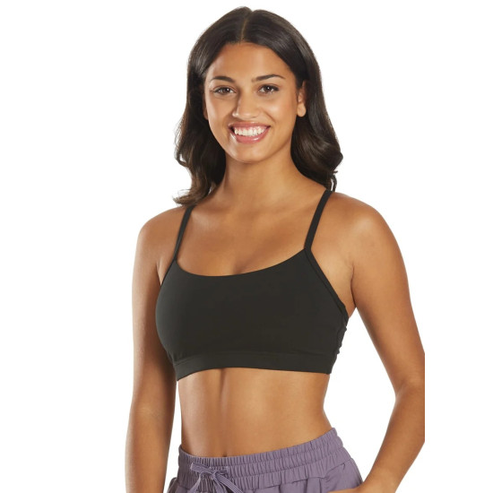 Delight Solid Racer Back Sports Bra - Oatmeal