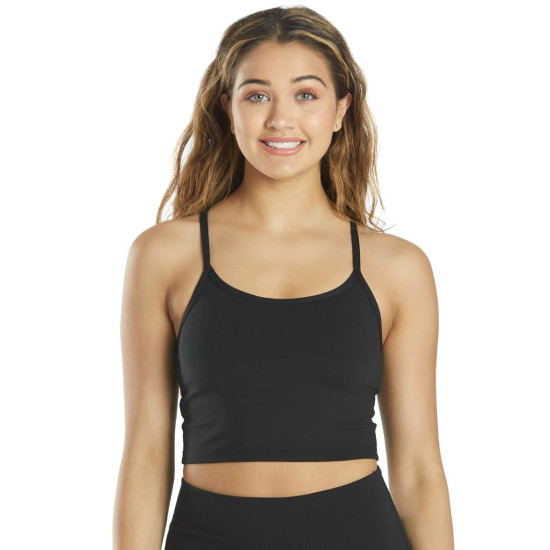 Solid Crop Tank – Black