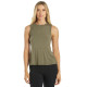 Blossom Solid Peplum Layering Muscle Tank – Dark Olive