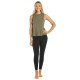 Blossom Solid Peplum Layering Muscle Tank – Dark Olive