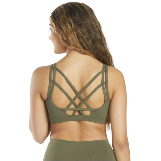 Strappy Back Sports Bra - Dark Olive