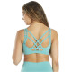 Strappy Back Sports Bra - Agate Green