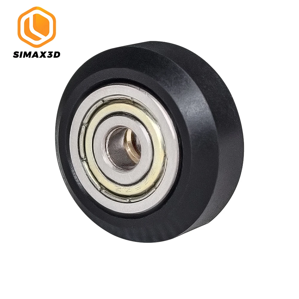 SIMAX3D® Black/White Plastic CNC Openbuilds Wheel with Bearing Idler Pulley Gear Perlin Wheel for 3D Printer