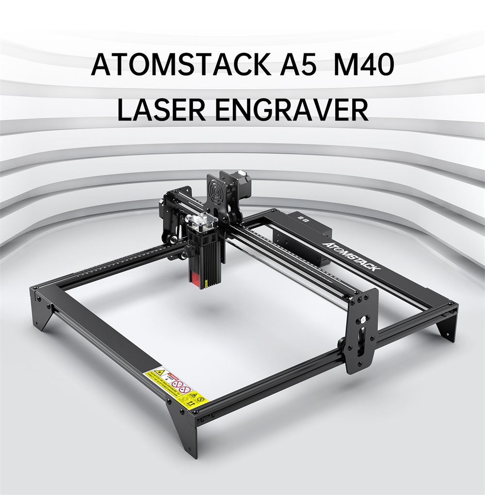ATOMSTACK A5 M40 Laser Engraving Machine Wood Cutting Upgraded Design Desktop DIY Laser Engraver Design Support For Windows/MAC Ultra-Fine Laser Focal Area