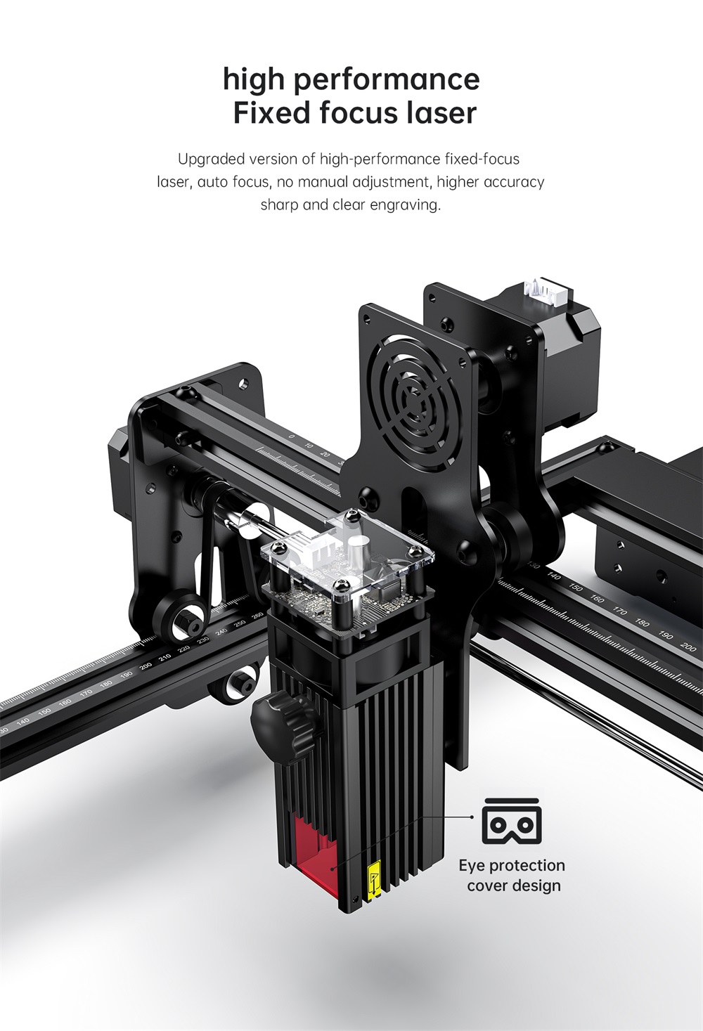 ATOMSTACK A5 M40 Laser Engraving Machine Wood Cutting Upgraded Design Desktop DIY Laser Engraver Design Support For Windows/MAC Ultra-Fine Laser Focal Area