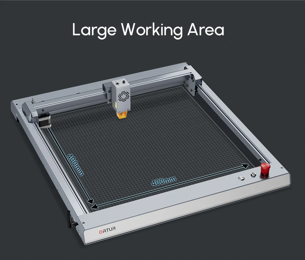 ORTUR Laser Master 3 LU2-10A Laser Engraver 10W Output Power 0.05 * 0.1mm Compressed Spot Laser Cutting Machine Add App Offline Control High Power Laser Engraver for Wood and Metal