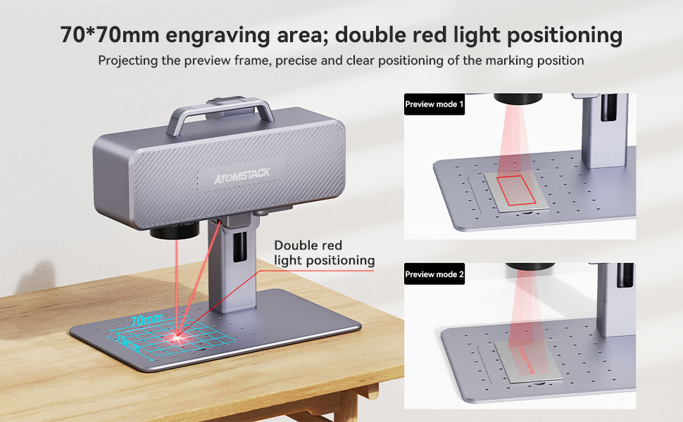 ATOMSTACK M4 Fiber Laser Engraver 12000mm/S Ultra-fast Marking Speed Portable Desktop/Handheld 2-in-1 High-Precision Industrial Grade Marking Machine
