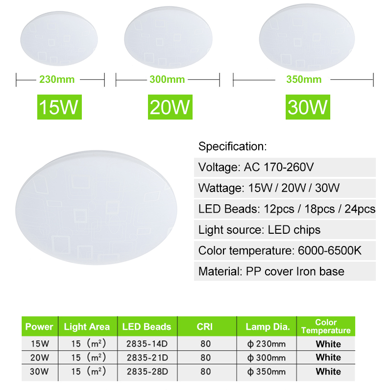 Bakeey 15W 20W 30W 220V Modern Simple Ceiling LED Lamp Ultra Thin Round Light For Smart Home
