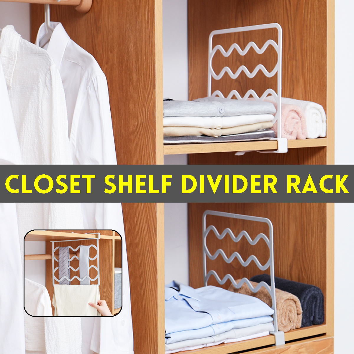 Bakeey Wardrobe Sectioned Wardrobe Cabinets Partitions Clothes Compartment Storage Artifact Cabinet Baffle Placement Rack Layered Rack