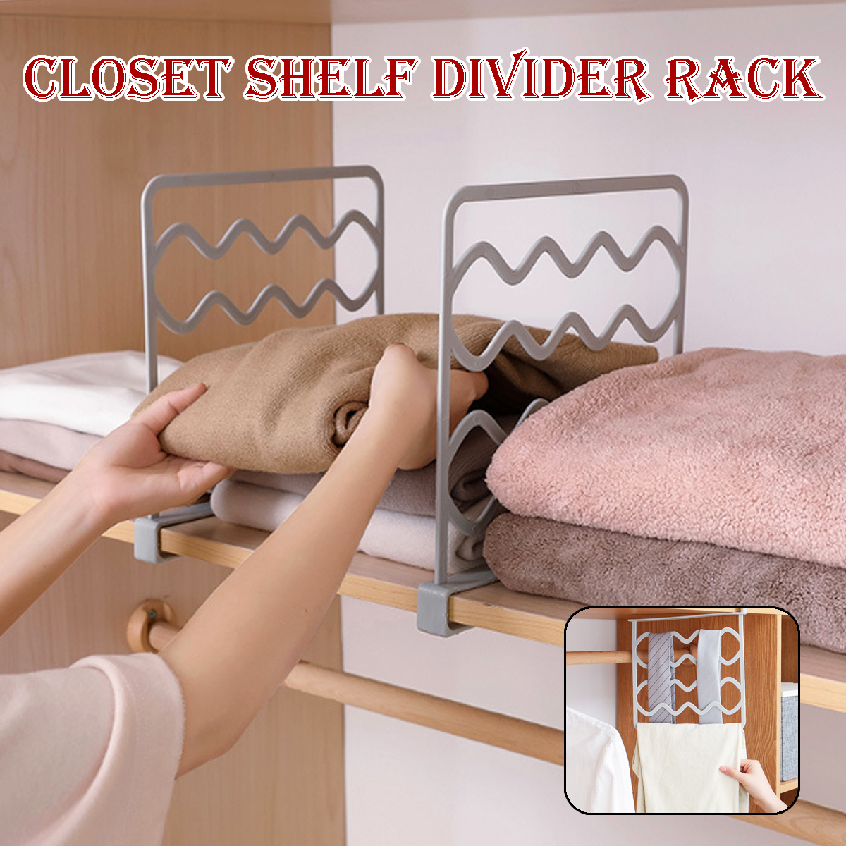 Bakeey Wardrobe Sectioned Wardrobe Cabinets Partitions Clothes Compartment Storage Artifact Cabinet Baffle Placement Rack Layered Rack
