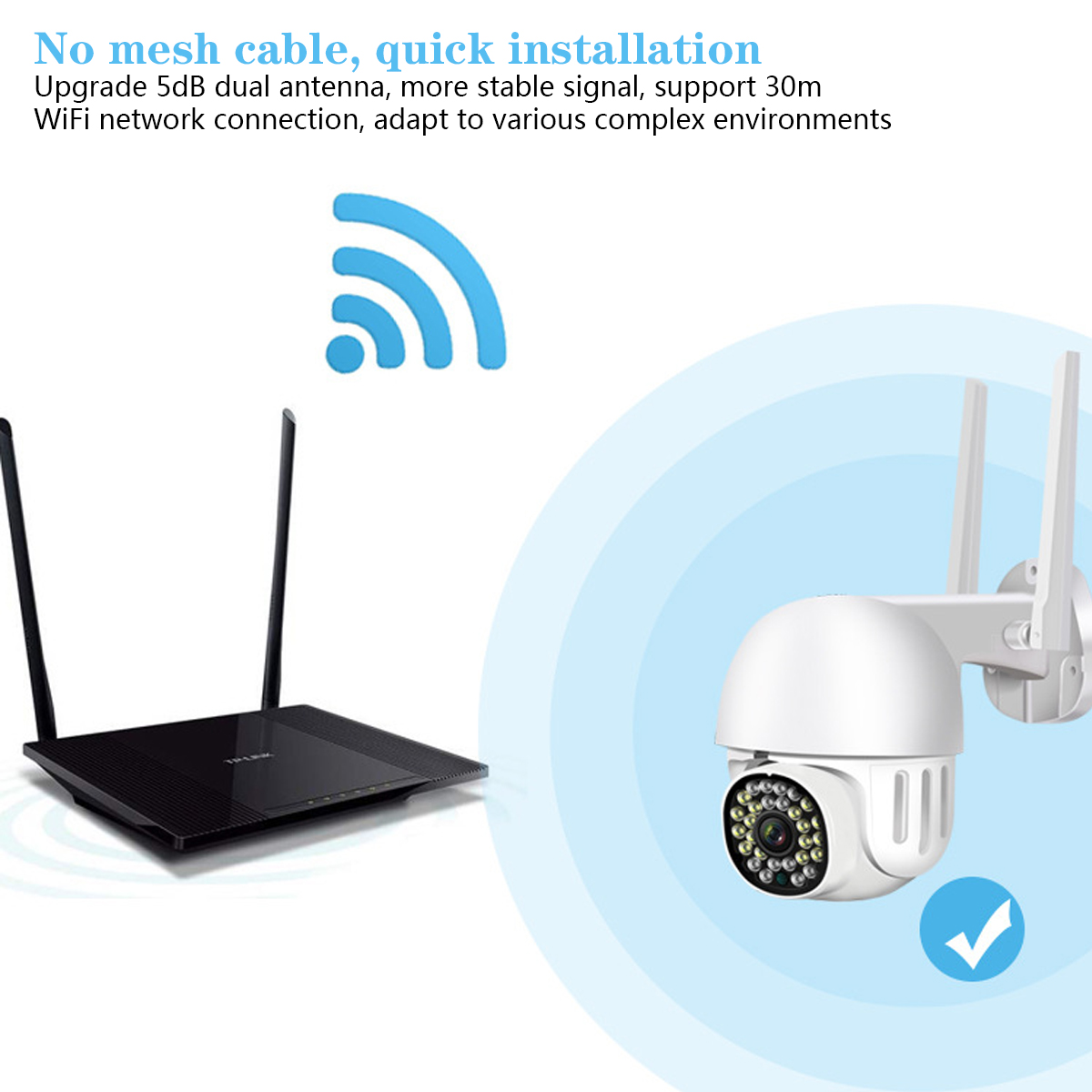 Bakeey 1080P HD Smart WiFi IP Camera Wireless Night Vision Two Way Voice Call Smart Camera Security Camera