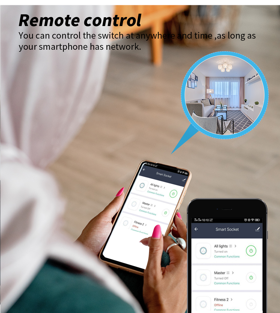 WHDZ03 Tuya 16A 20A Smart Plug EU WiFi Smart Socket Power Monitoring Countdown Timing Function Work with Alexa Google Home