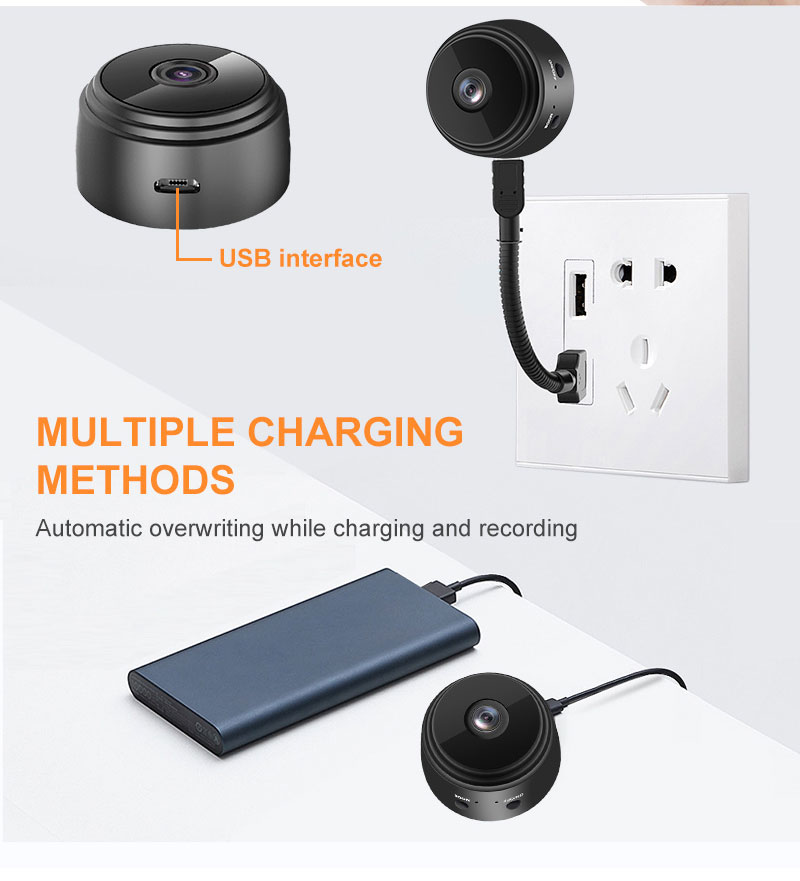 A9 Upgraded 1080P HD Mini Wireless WIFI IP Camera DVR Motion Detection Night Vision Sound Detection for Home Security