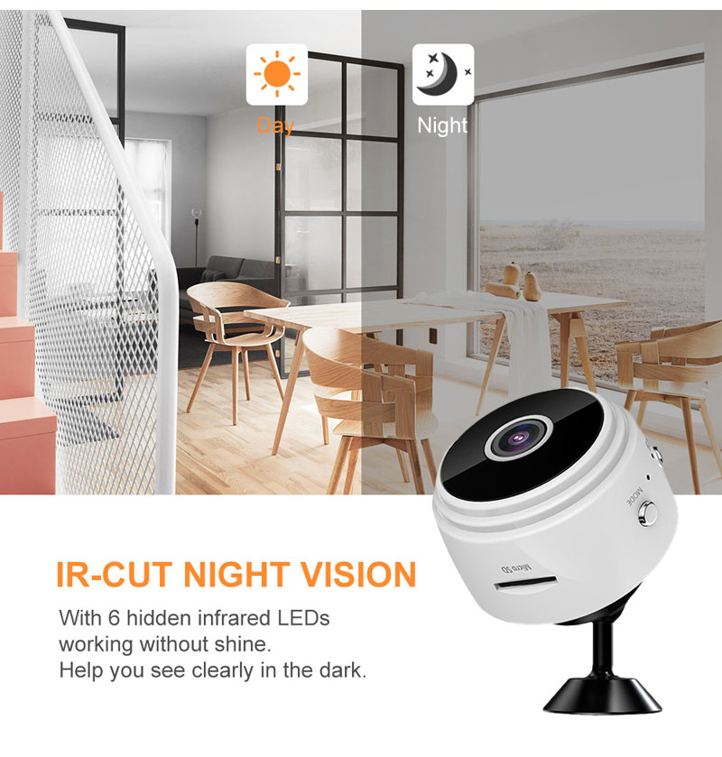 A9 Upgraded 1080P HD Mini Wireless WIFI IP Camera DVR Motion Detection Night Vision Sound Detection for Home Security
