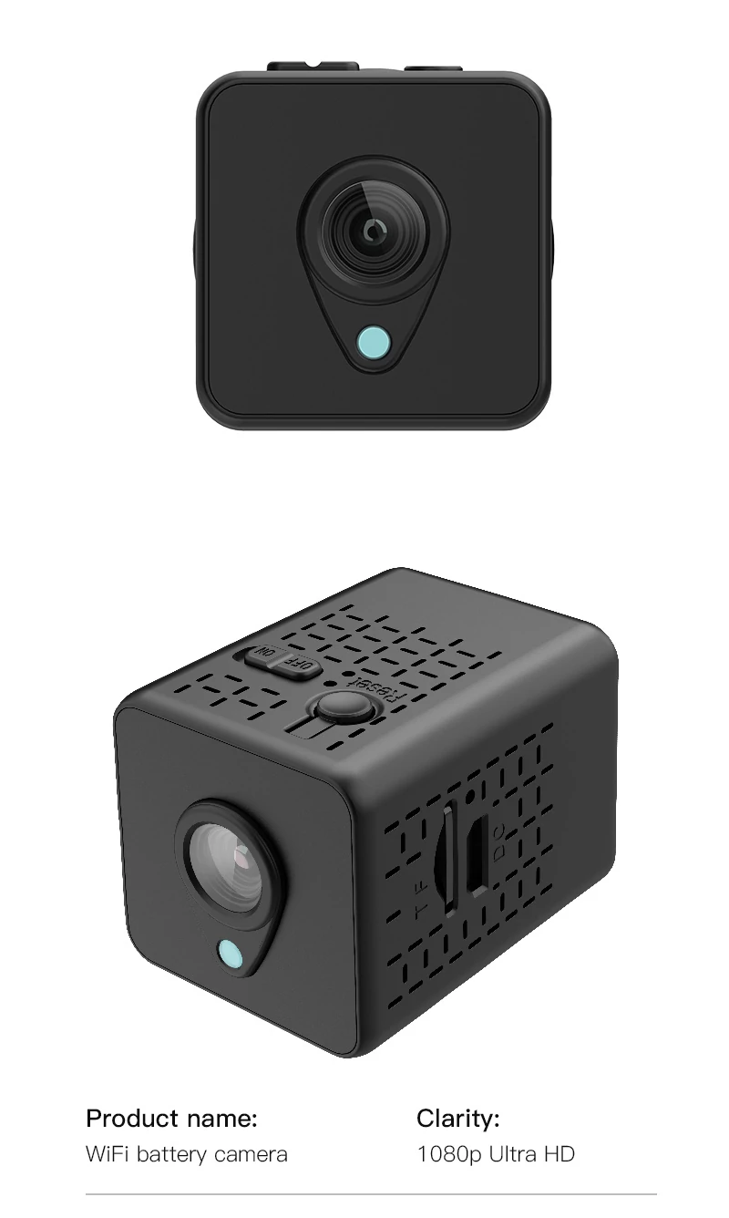 X8S 1080P HD WIFI Mini Battery Camera Home Security Surveillance Camera Night Vision Mobile Alarm Camera