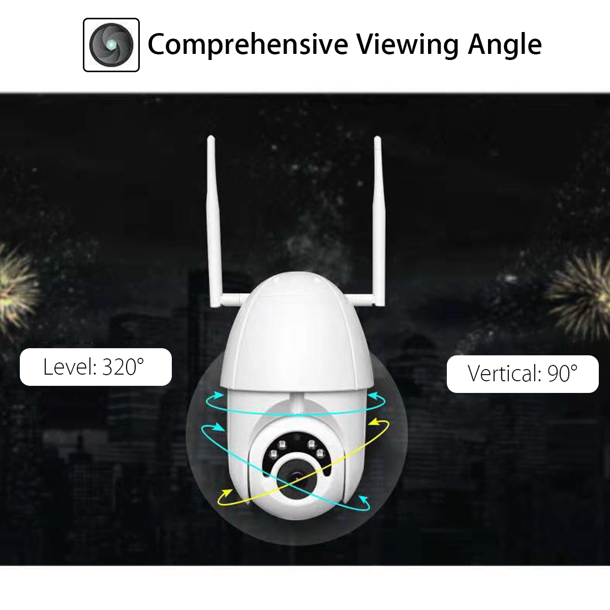 Outdoor 1080P HD PTZ Speed Dome IP Camera Pan Tilt IR WiFi Security Camera Night Vision Waterproof