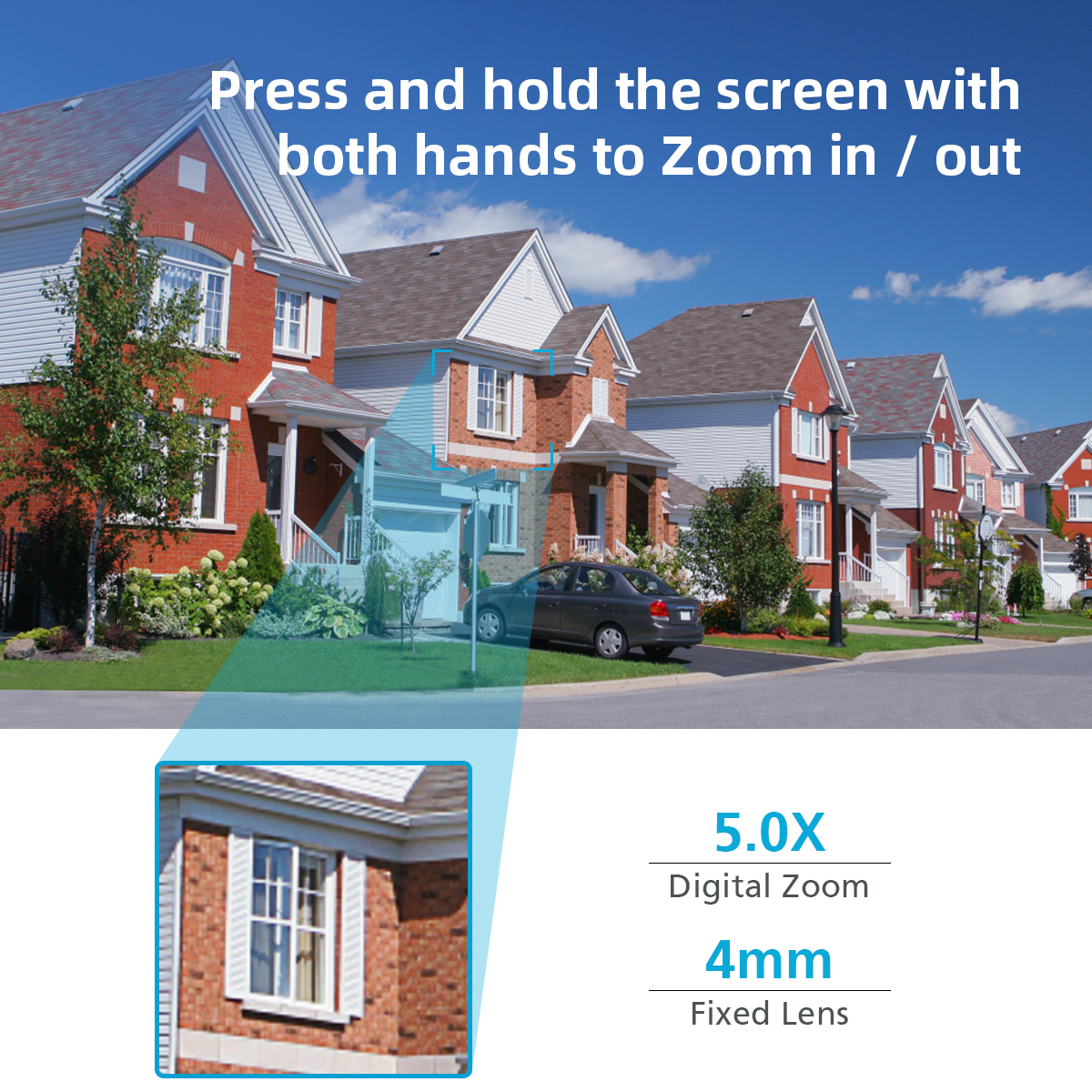1080P Home WiFi Security Camera Wireless PTZ Night Vision Two-way Intercom APP Remote Viewing AI Alarm Push Video Playback Built-in Hotspot IP66 Waterproof Security Monitoring Camera