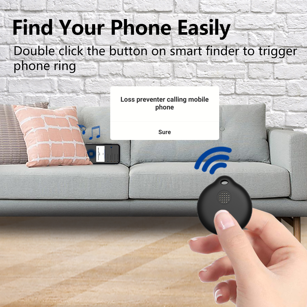 Tuya bluetooth Anti-Lost Finder Wireless Mini GPS Tracker APP Search Location Alarm Portable for Phone Suitcase Pet Key Finder