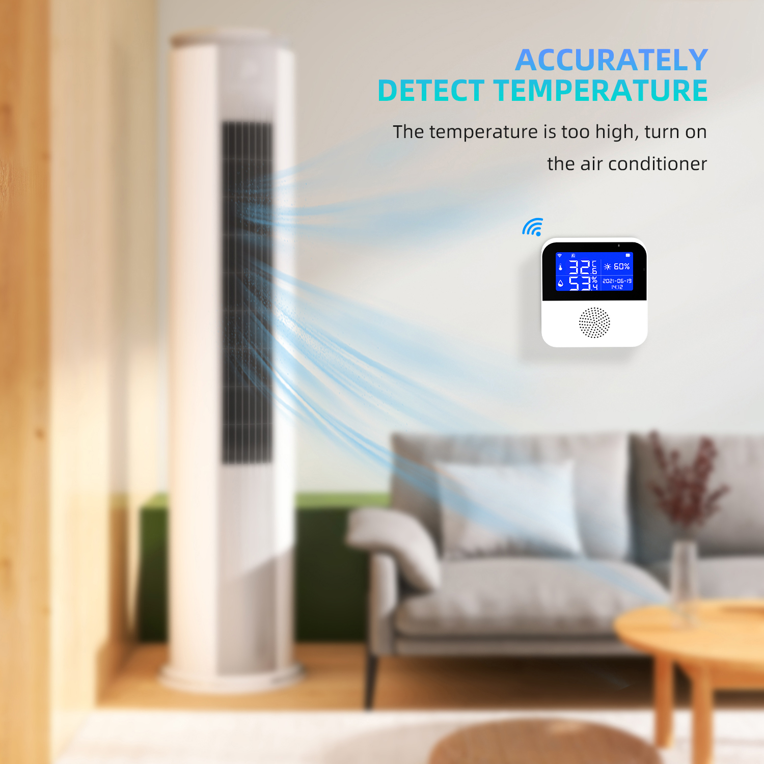 Tuya WiFi Temperature Humidity Sensor With LCD Display Smart Life Remote Monitor Indoor Thermometer Hygrometer Via Google Alexa