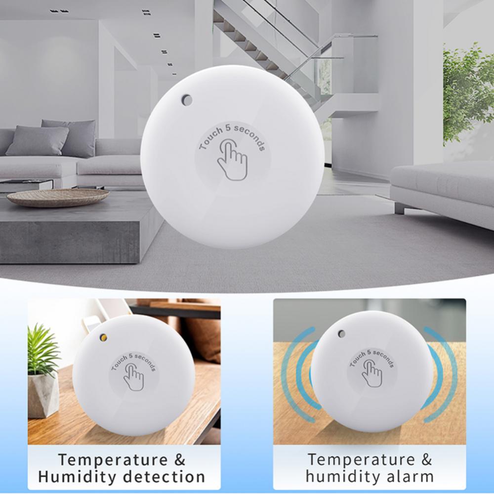 Wireless bluetooth Digital Weather Station Indoor Outdoor Temperature Humidity Meter Alarm Sensor Real-time Remote APP Monitoring Home Thermometer Hygrometer Sensor
