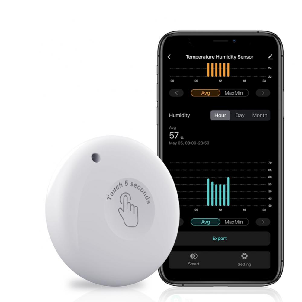 Wireless bluetooth Digital Weather Station Indoor Outdoor Temperature Humidity Meter Alarm Sensor Real-time Remote APP Monitoring Home Thermometer Hygrometer Sensor