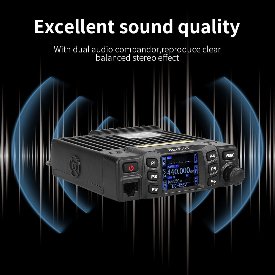 RETEVIS RT95 Car Two-Way Radio Station 200CH 25W High Power VHF UHF Mobile Radio Car Radio CHIRP Ham Mobile Radio Transceiver