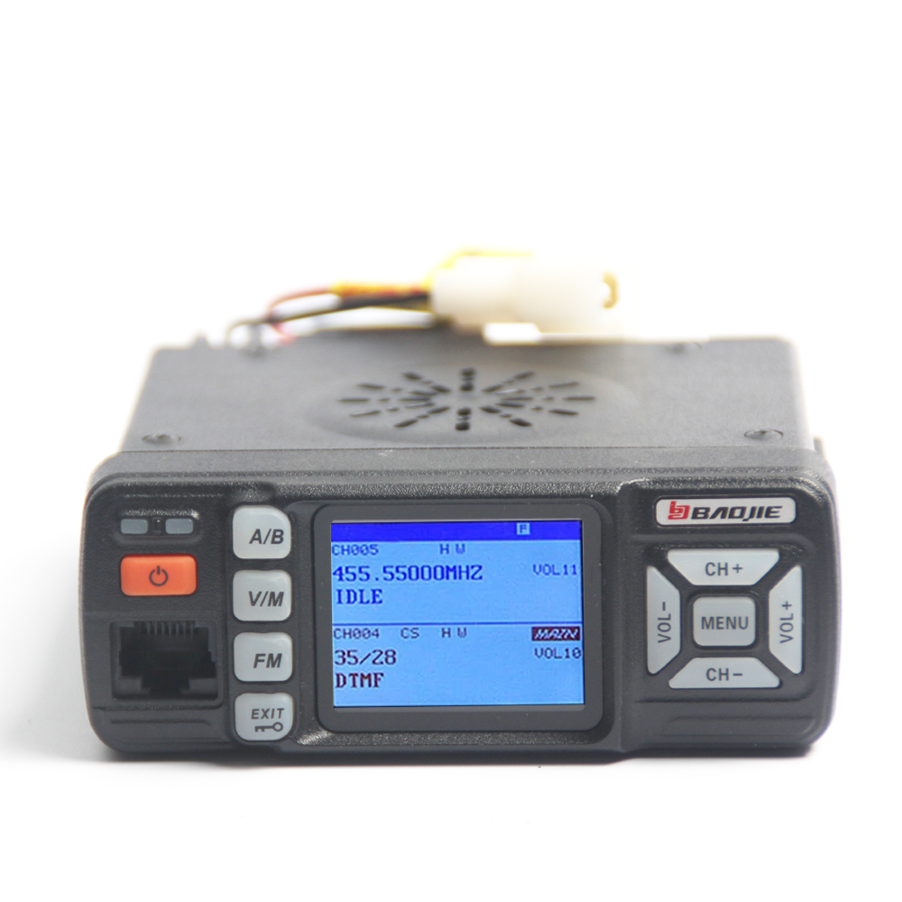 Baojie BJ-318 Dual Band Car Mobile Radio VHF 136-174Mhz UHF 400-490MHz 256CH 25W Two Way Radio FM Transceiver Walkie Talkie