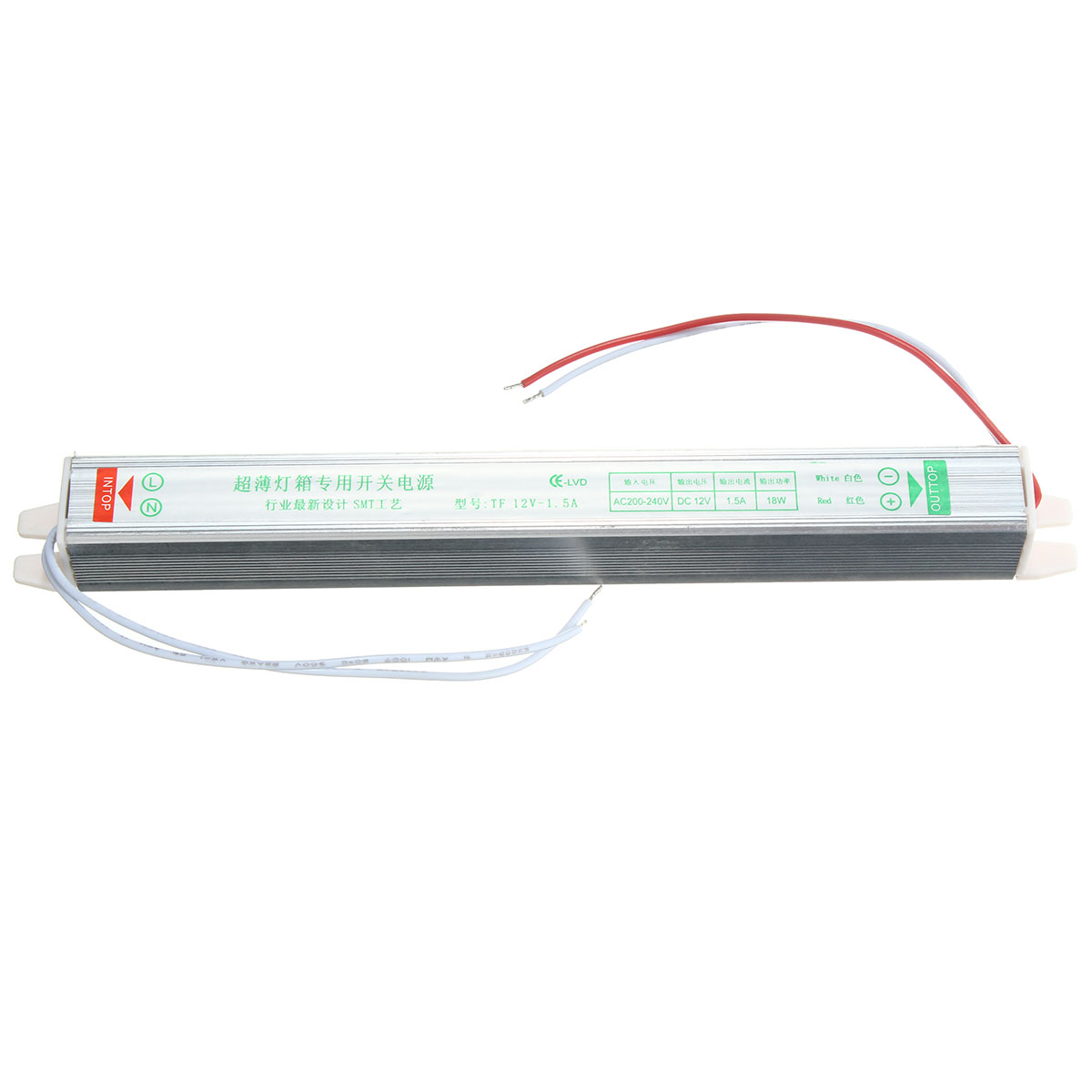 IP20 AC200V-264V To DC12V 18W Switching Power Supply Driver Adapter IP20 AC200V-264V To DC12V 18W Switching Power Supply Driver Adapter