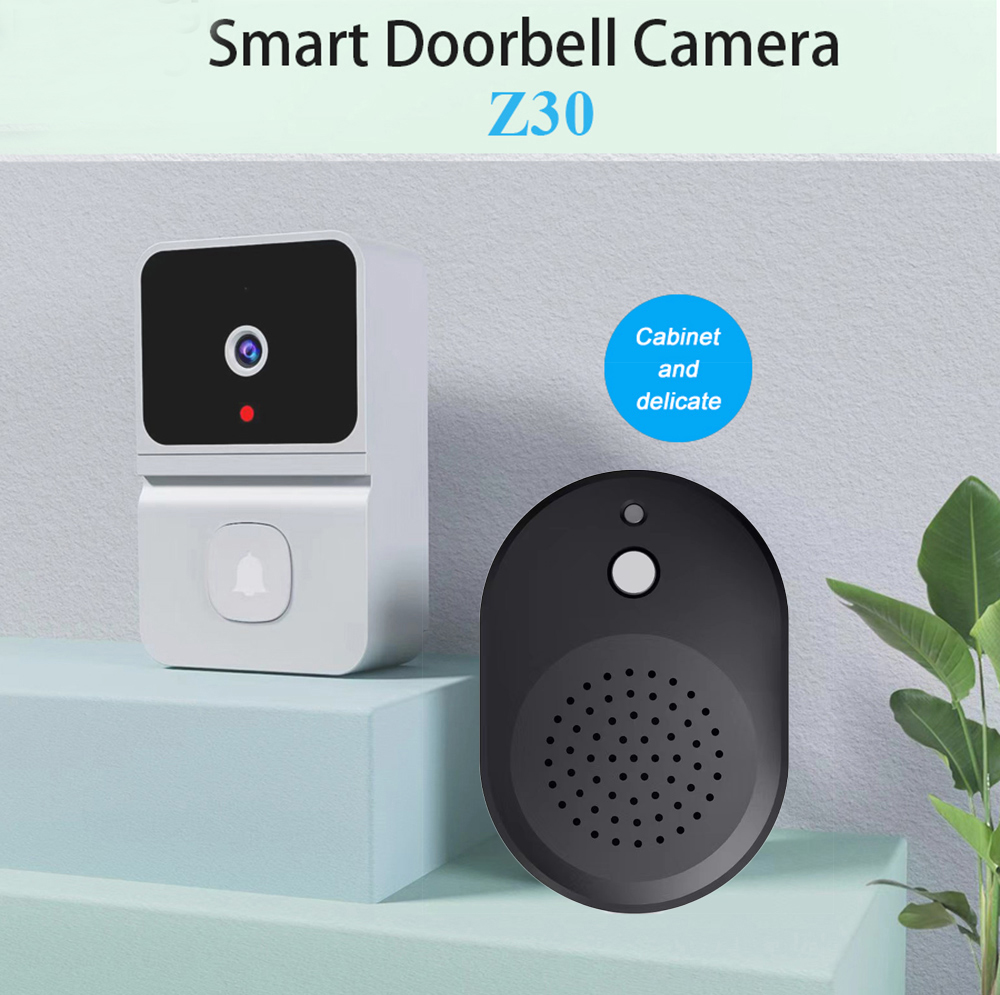 2.4G WiFi Video Doorbell Wireless HD Night Vision Remote Phone Monitoring Two-way Intercom Alarm Notification Push Motion Detection Intelligent Camera Door Bell