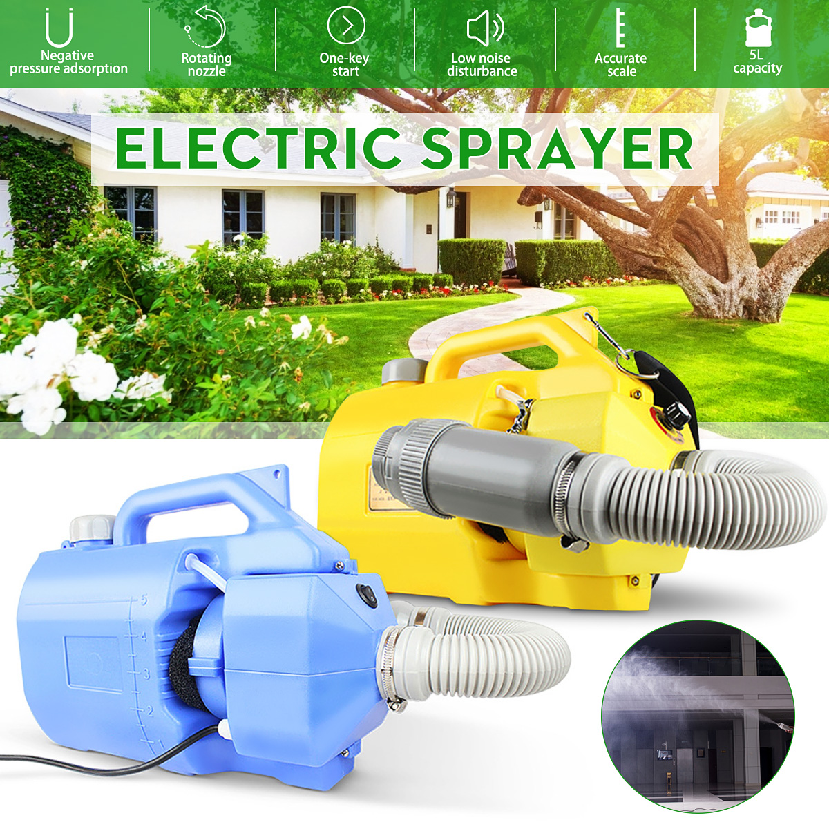 110V/220V Electric ULV Sprayer Mosquito Fogging Machine Ultra Low Capacity Fog