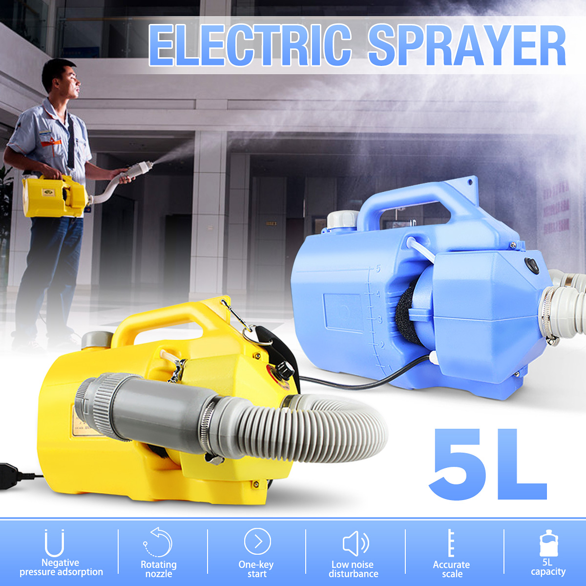 110V/220V Electric ULV Sprayer Mosquito Fogging Machine Ultra Low Capacity Fog