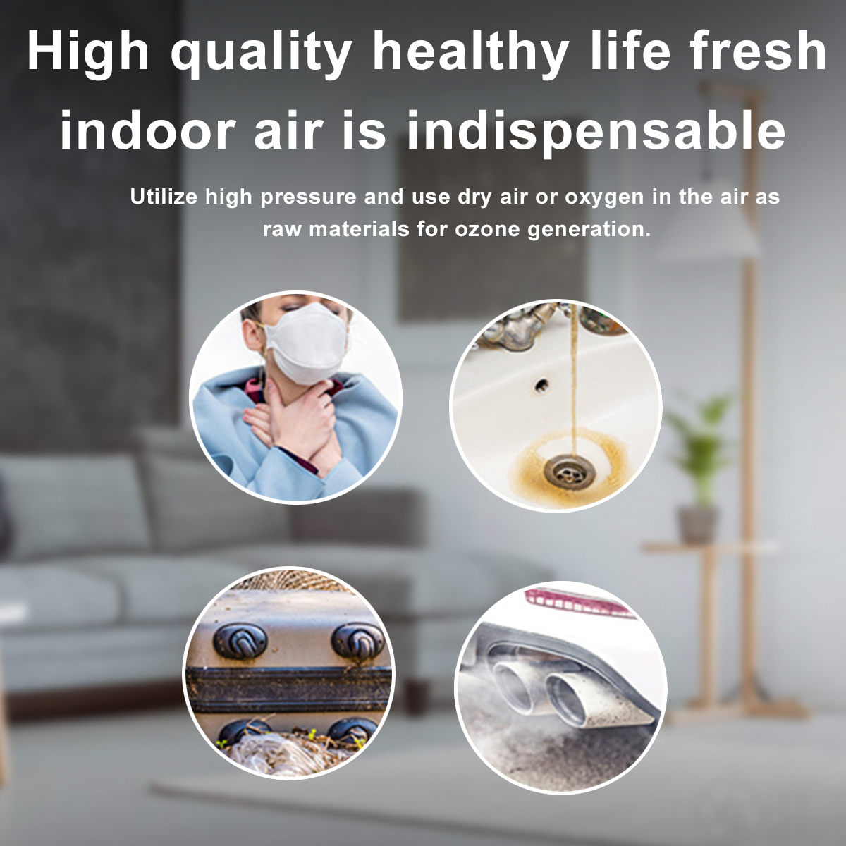 AC220V 3.5g/30g/40g/h Ozone Generator Industrial Air Purifier Ozonator Disinfection