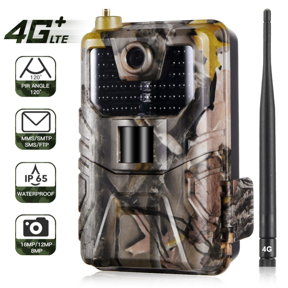 Suntek HC-900LTE 4G MMS SMS Email 16MP HD 1080P 0.3s Trigger 120° Range IR Night Vision Wildlife Trail Hunting Camera Trap Camera