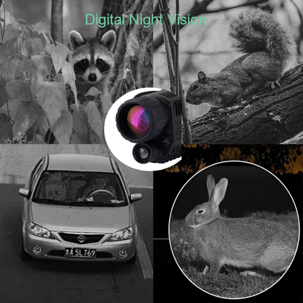 NVI-300 IR Infrared Digital Night Vision Wildlife Observe Hunting Telescope Range 200M Support Taking Photos Recording Replaying